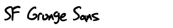 SF Grunge Sans font preview